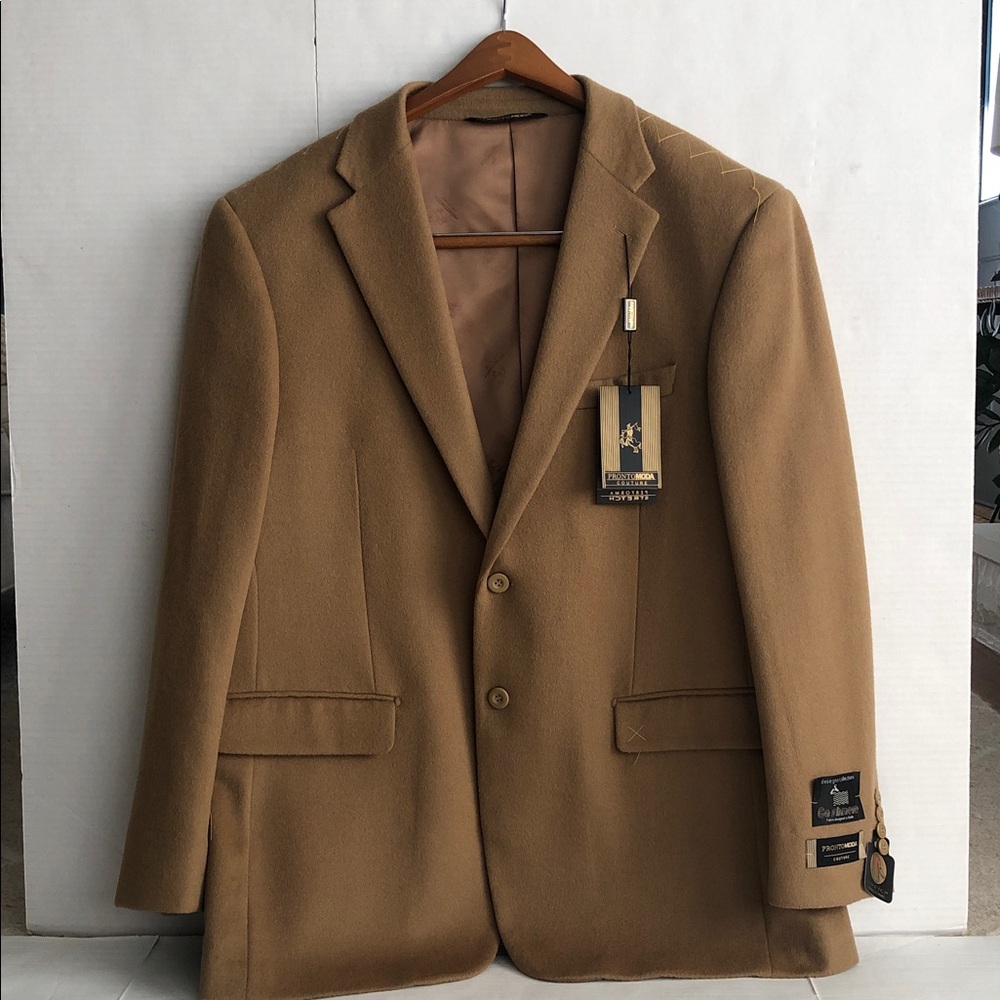 Camel Lamb’s Wool/ Cashmere Men’s Sports Blazer Jacket 44R NWT